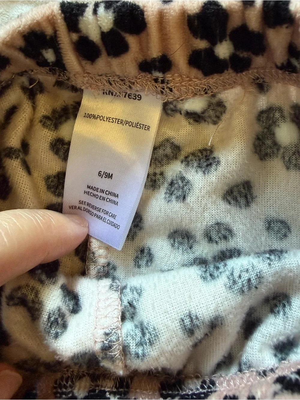 Little Lass Pink Floral fleece set - Picture 4 of 4